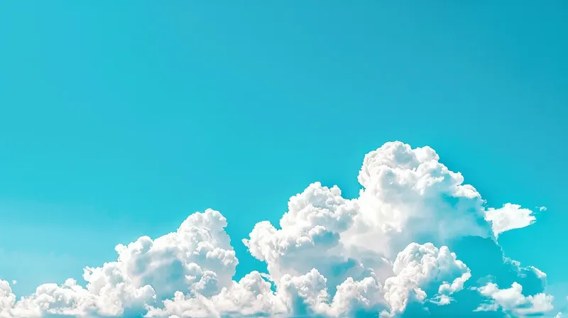爽やかな青空と入道雲, clean-blue-sky-soft-cumulus-cloud