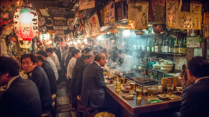 活気あふれる居酒屋の店内