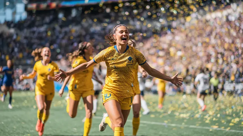 大喜びする女子サッカー選手, Female Soccer Player