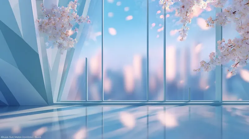 桜と朝のオフィス, Sakura