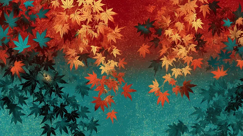 エレガントな紅葉, Japanese Autumn Leaves, Wagara